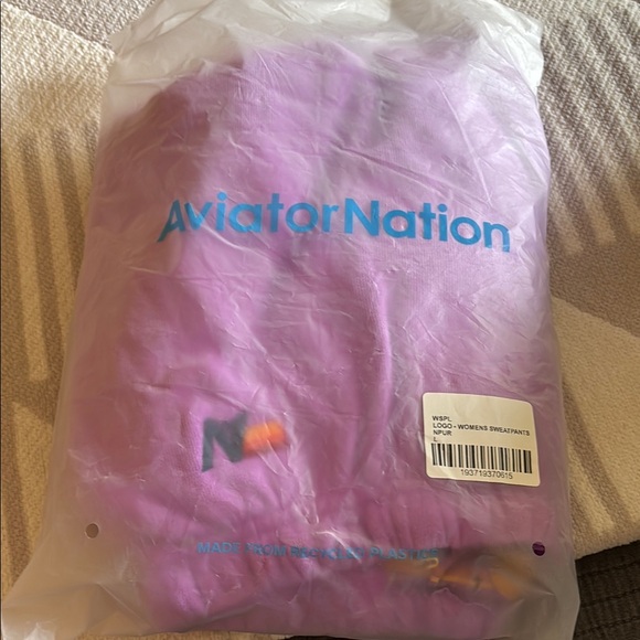 Aviator Nation Logo Sweatpants - Neon Purple - Picture 2 of 2